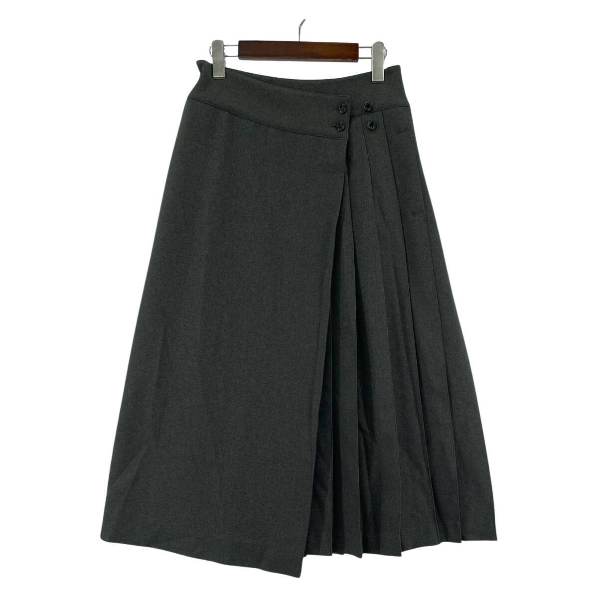 BEAMS BOY ビームスボーイ プリーツ ラップ スカート size0/グレー拍卖