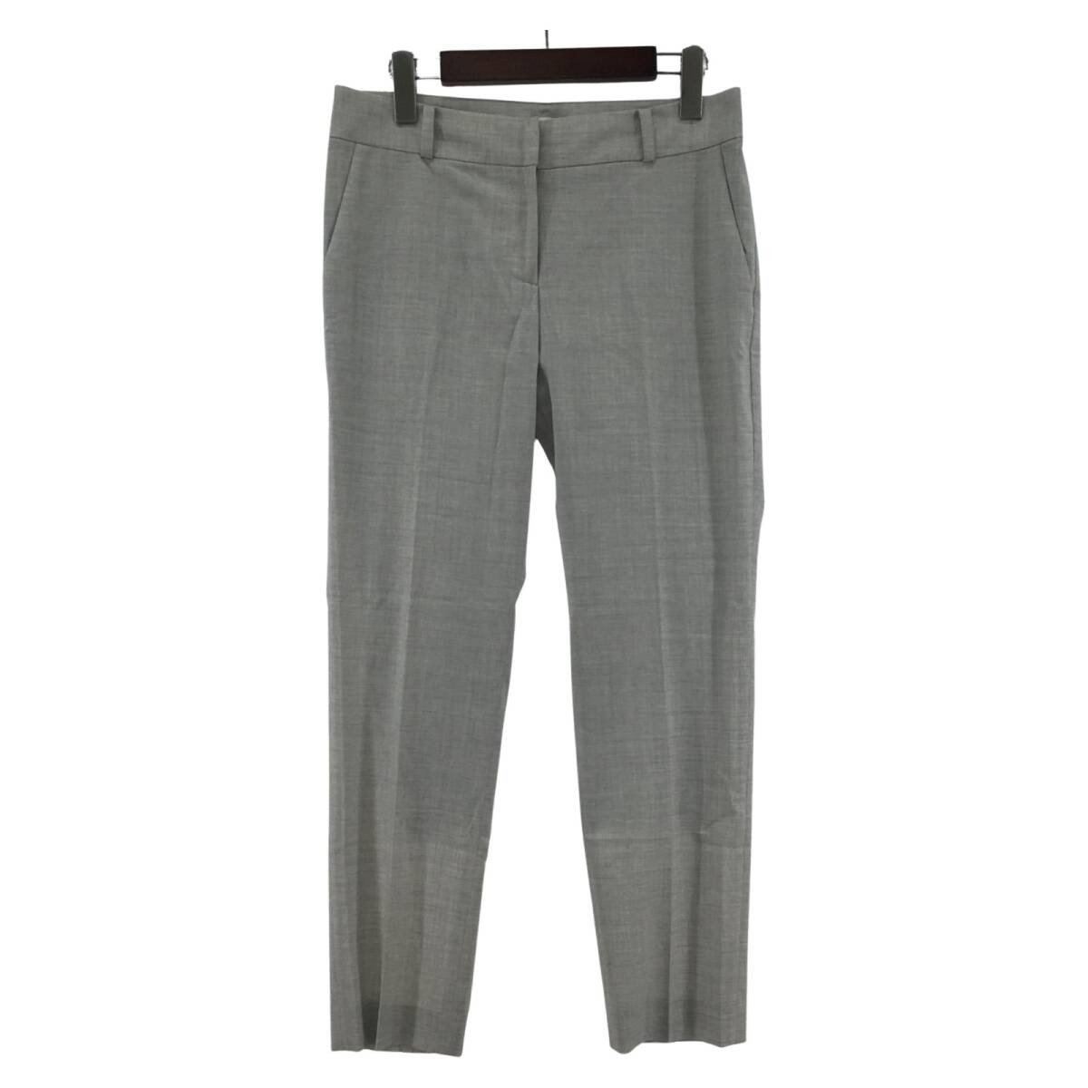 heliopole エリオポール センタープレス テーパード パンツ size38/ライトグレー系 ゆうパケットOK拍卖