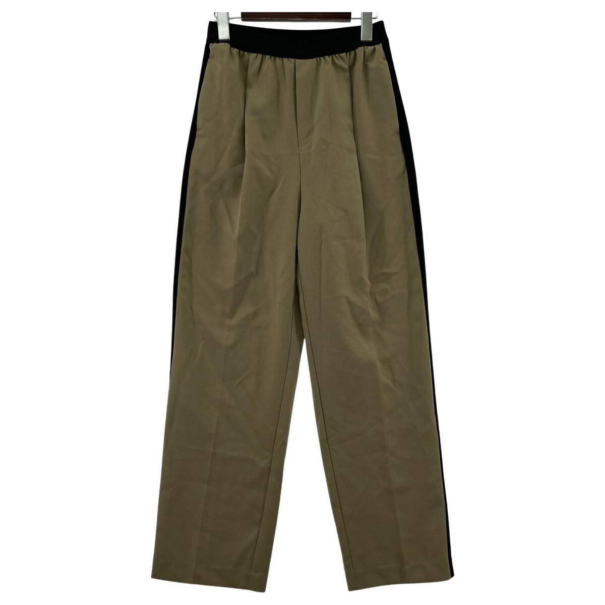 INDIVI インディヴィ タック パンツ size38/ブラウン拍卖