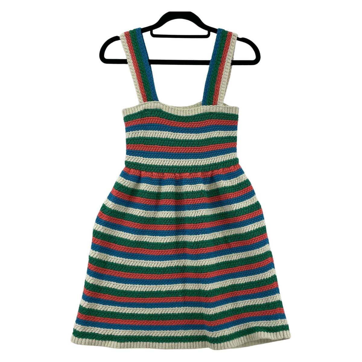 ZARA ザラ ノースリーブ ボーダー ワンピース sizeEUR S/グリーン×ピンク×ブルー拍卖