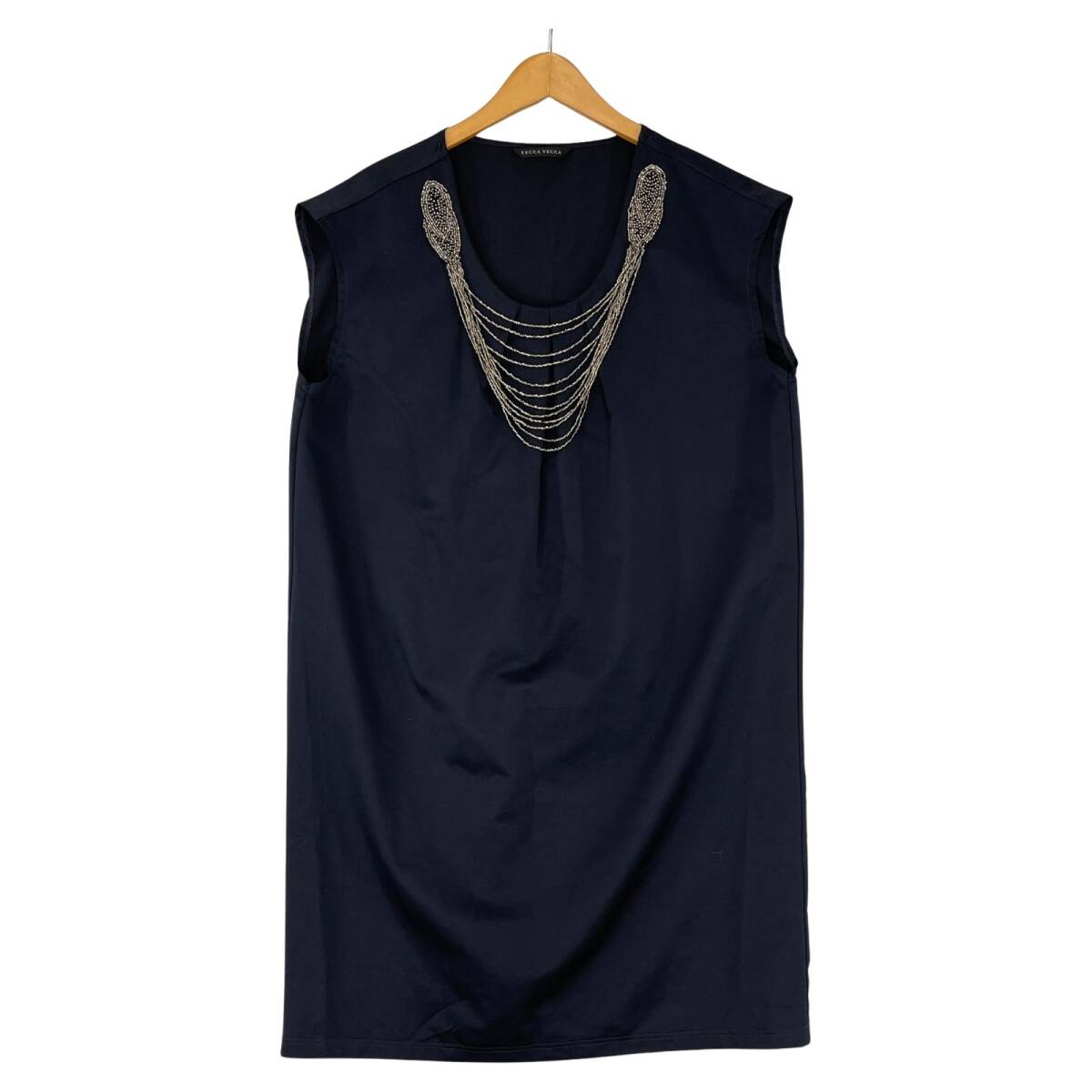 YECCA VECCA イェッカヴェッカ ビジュー ワンピース size表記なし/ブラック ゆうパケットOK拍卖