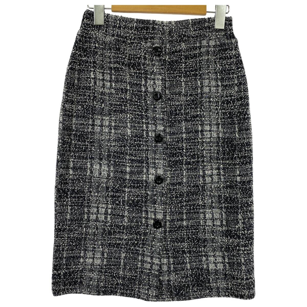 ROSE BUD ローズバッド タグ付き フロントボタンタイト スカート sizeONE/ブラック系 ゆうパケットOK拍卖