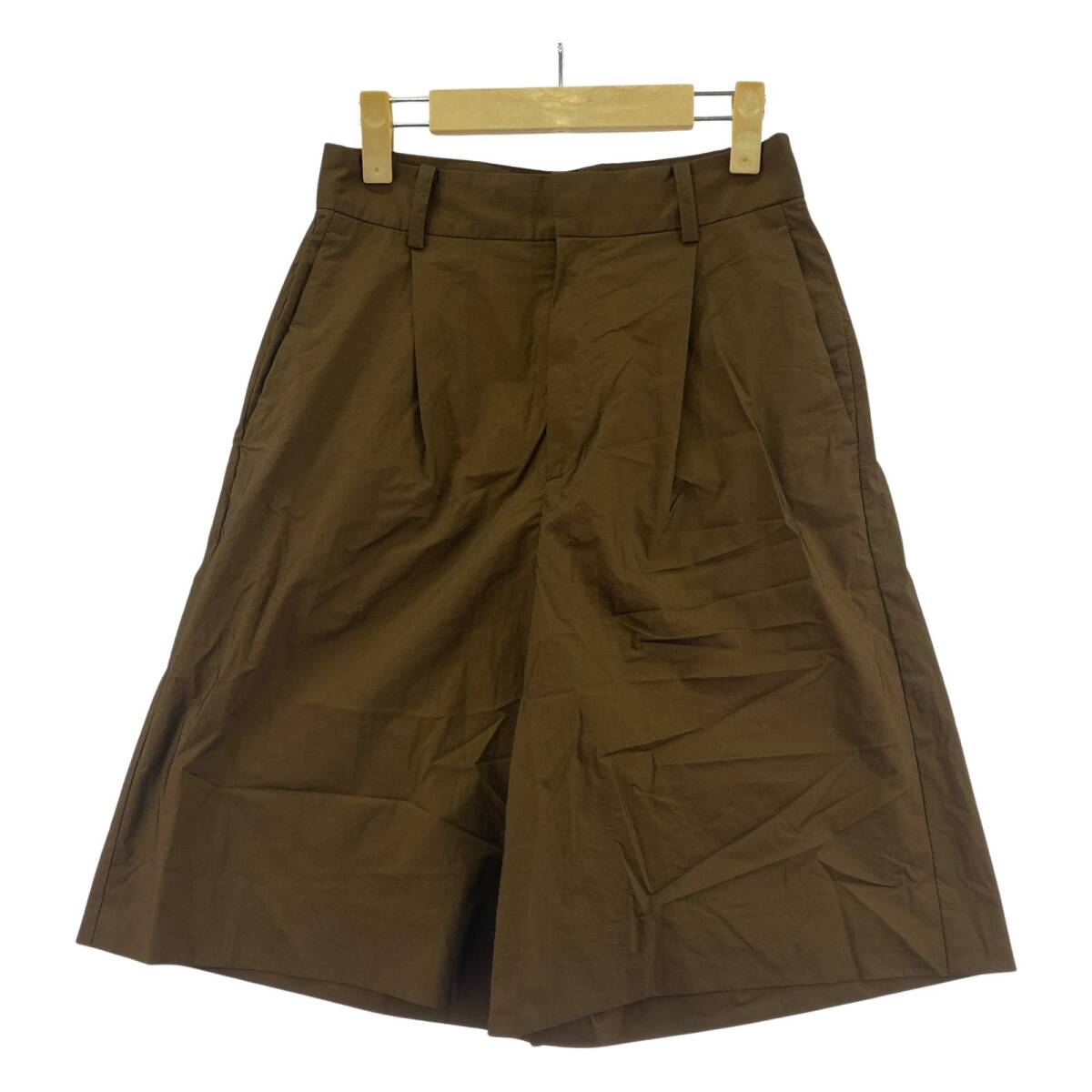 BEAUTY & YOUTH ビューティ&ユース ユナイテッドアローズ タック ハーフ パンツ sizeS/ブラウン ゆうパケットOK拍卖