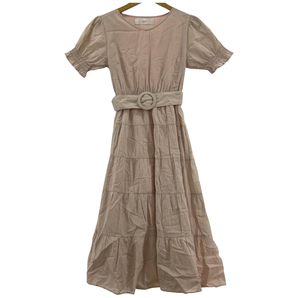 tocco closet トッコクローゼット ベルト付き ワンピース sizeM/ピンク拍卖