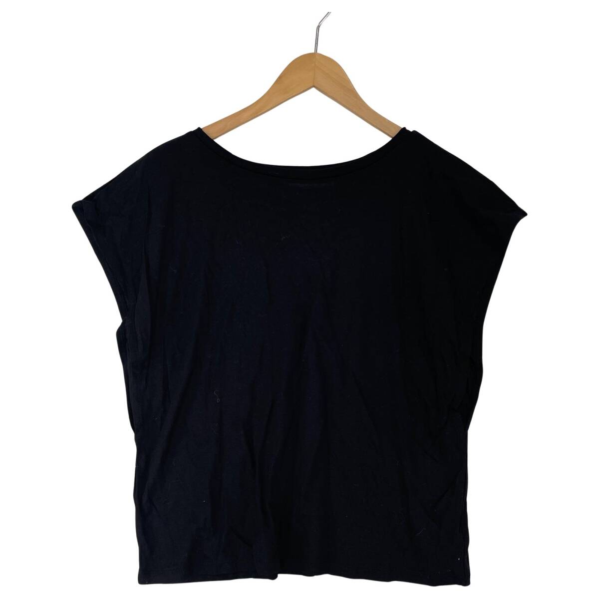 SLOBE IENA スローブイエナ フレンチスリーブ カットソー sizeF/ブラック ゆうパケットOK拍卖