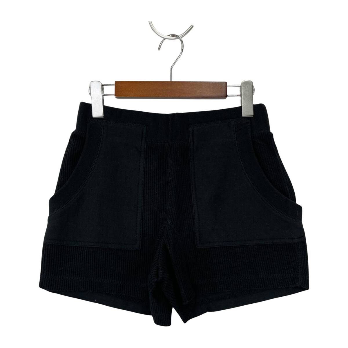 T by ALEXANDER WANG ティーバイアレクサンダーワン タグ付き ワッフルスウェット ショート パンツ sizeSMALL/ブラック拍卖