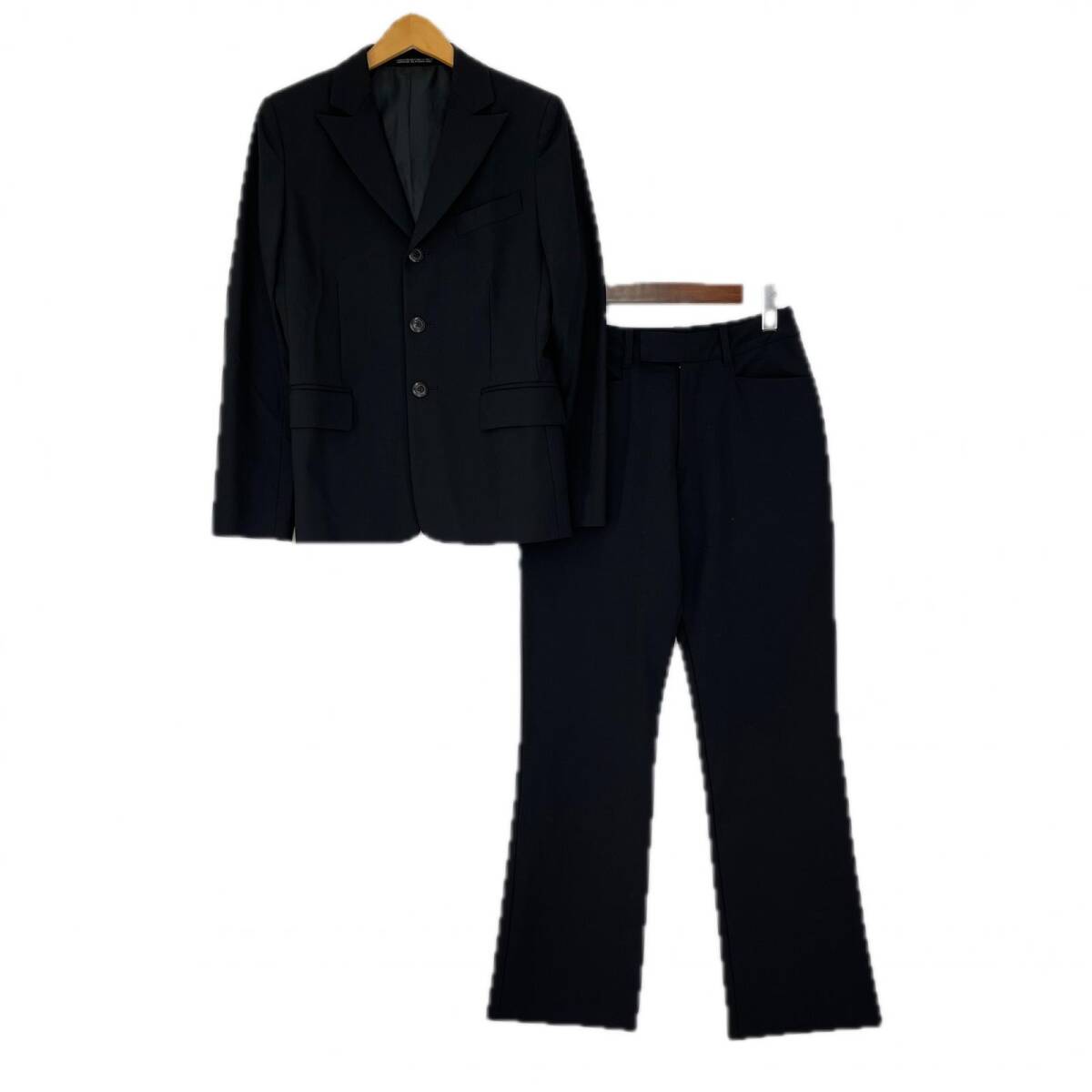 noue-rue ヌール テーラードジャケット センタープレスパンツ スーツ size1/ブラック拍卖