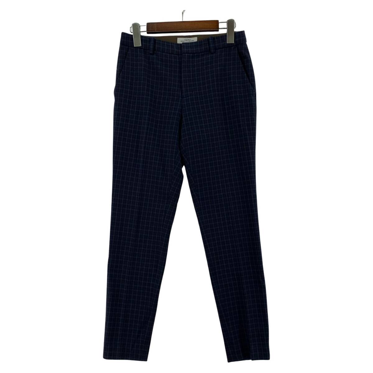 green label relaxing グリーンレーベルリラクシング チェック柄 スラックス パンツ size36/ネイビー拍卖