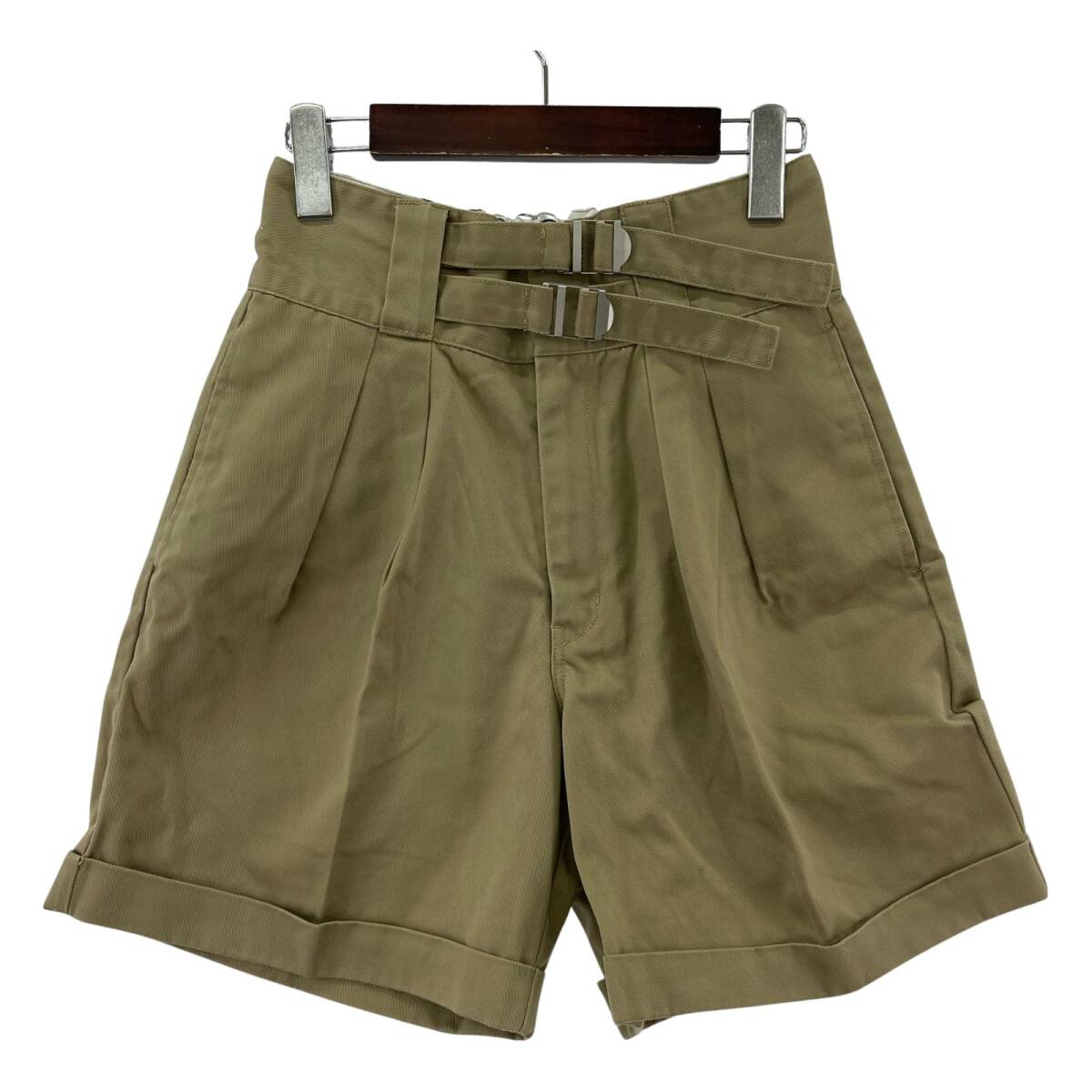 Dickies ディッキーズ ベルテッド ツータック ショートパンツ sizeS/ベージュ拍卖