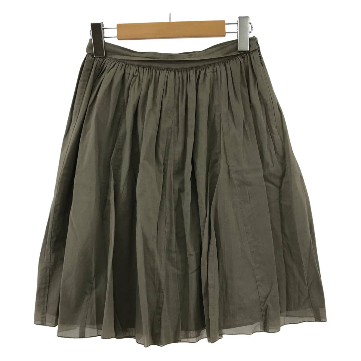 23区 Vingt-trois Arrondissementsニジュウサンク フレア スカート size32/カーキ ゆうパケットOK拍卖