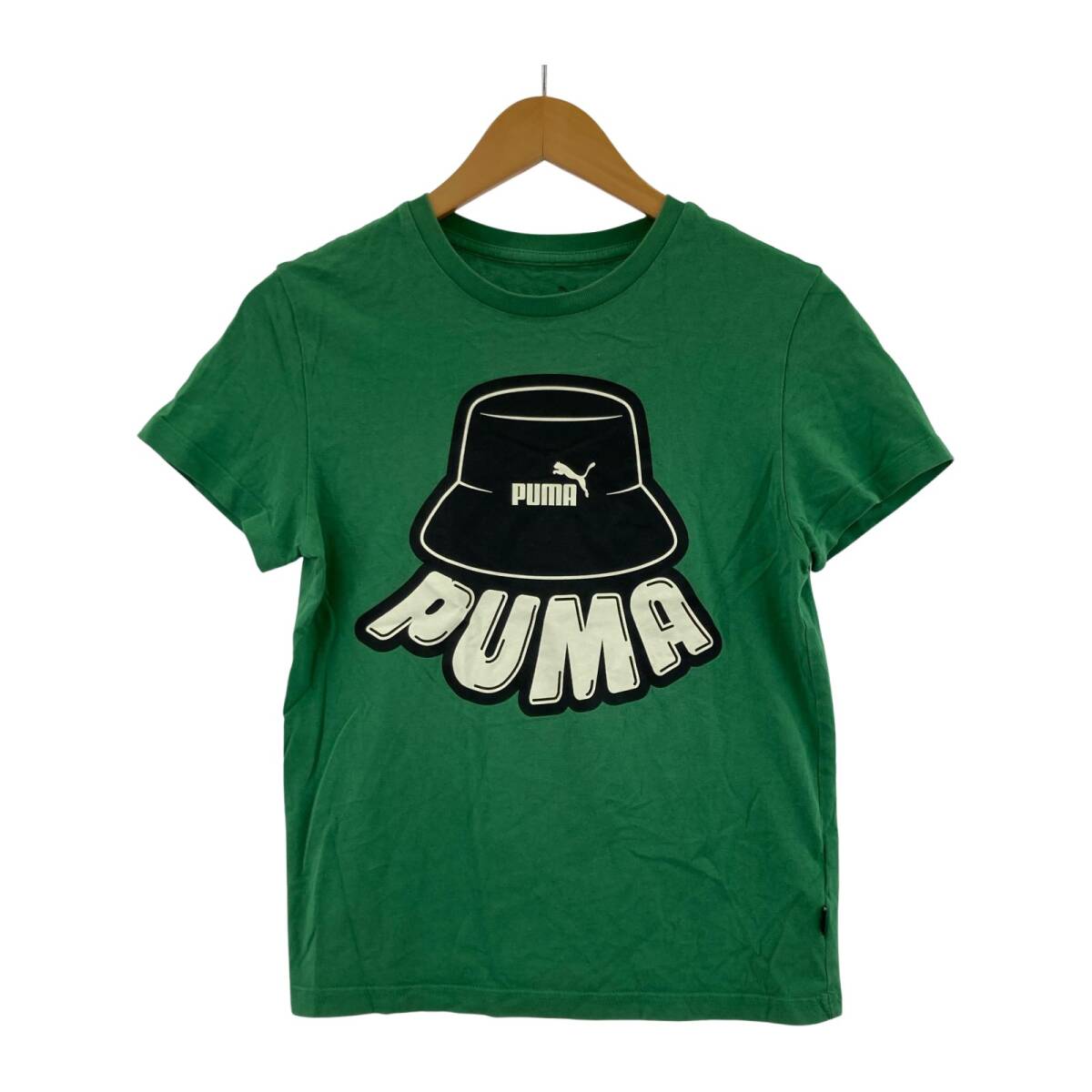 PUMA プーマ クルーネック プリント 半袖Tシャツ size150/グリーン ゆうパケットOK拍卖