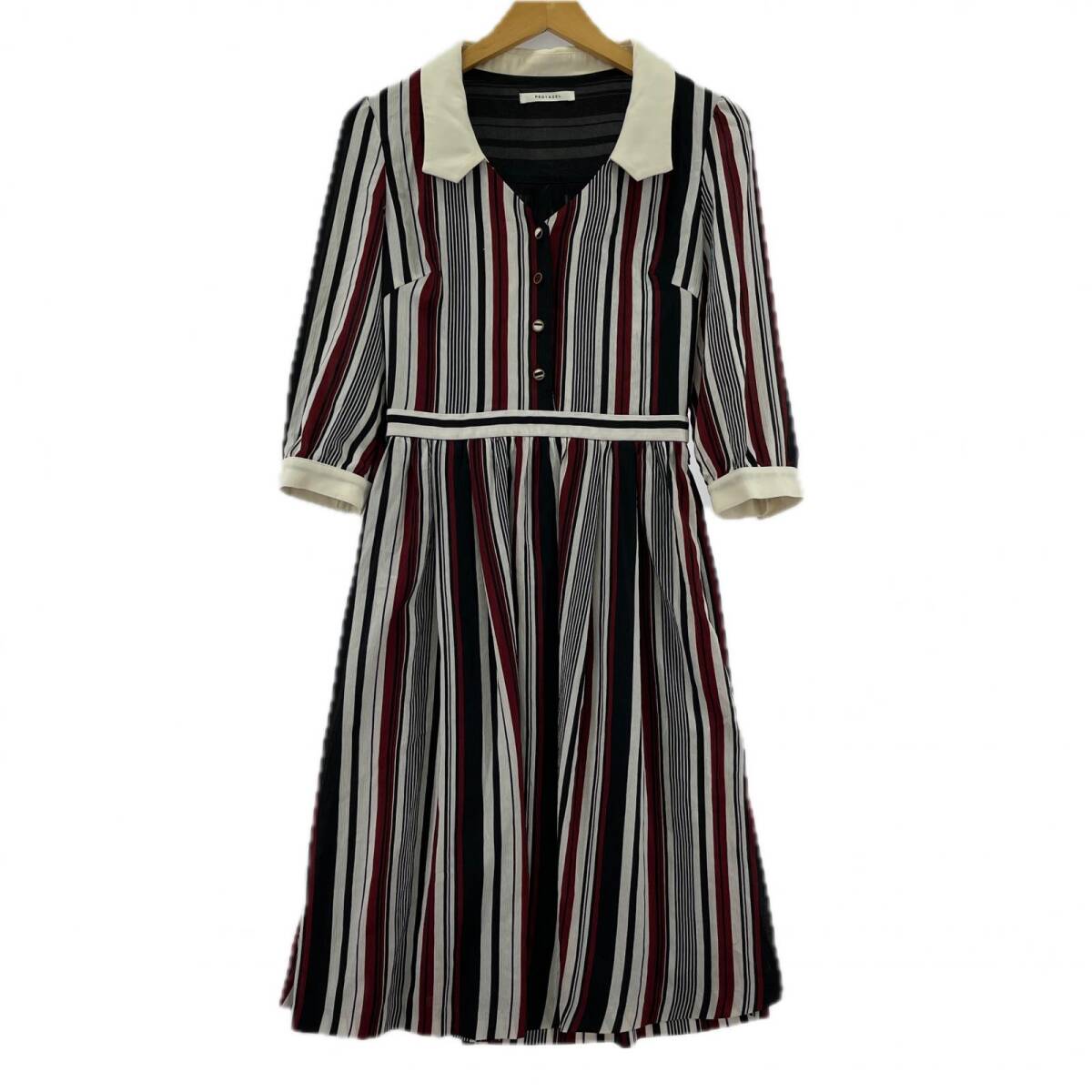 REDYAZEL レディアゼル ストライプ ワンピース sizeS/ブラック×レッド×ホワイト拍卖
