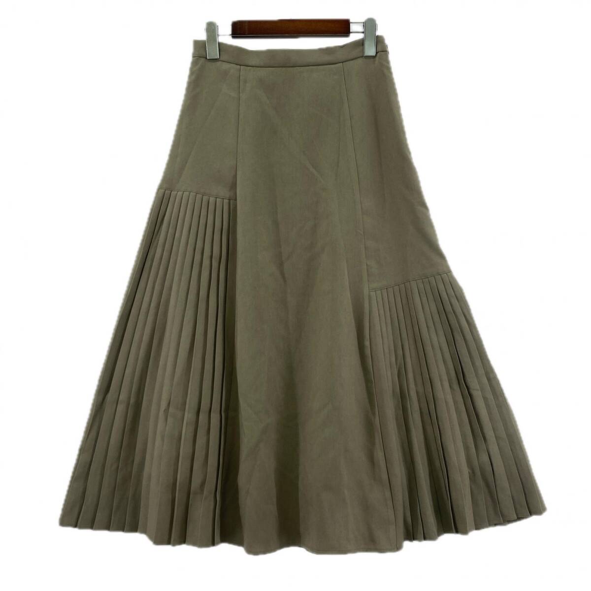 美品 OPAQUE.CLIP オペークドットクリップ タグ付き ロング スカート size38/M/ベージュ拍卖