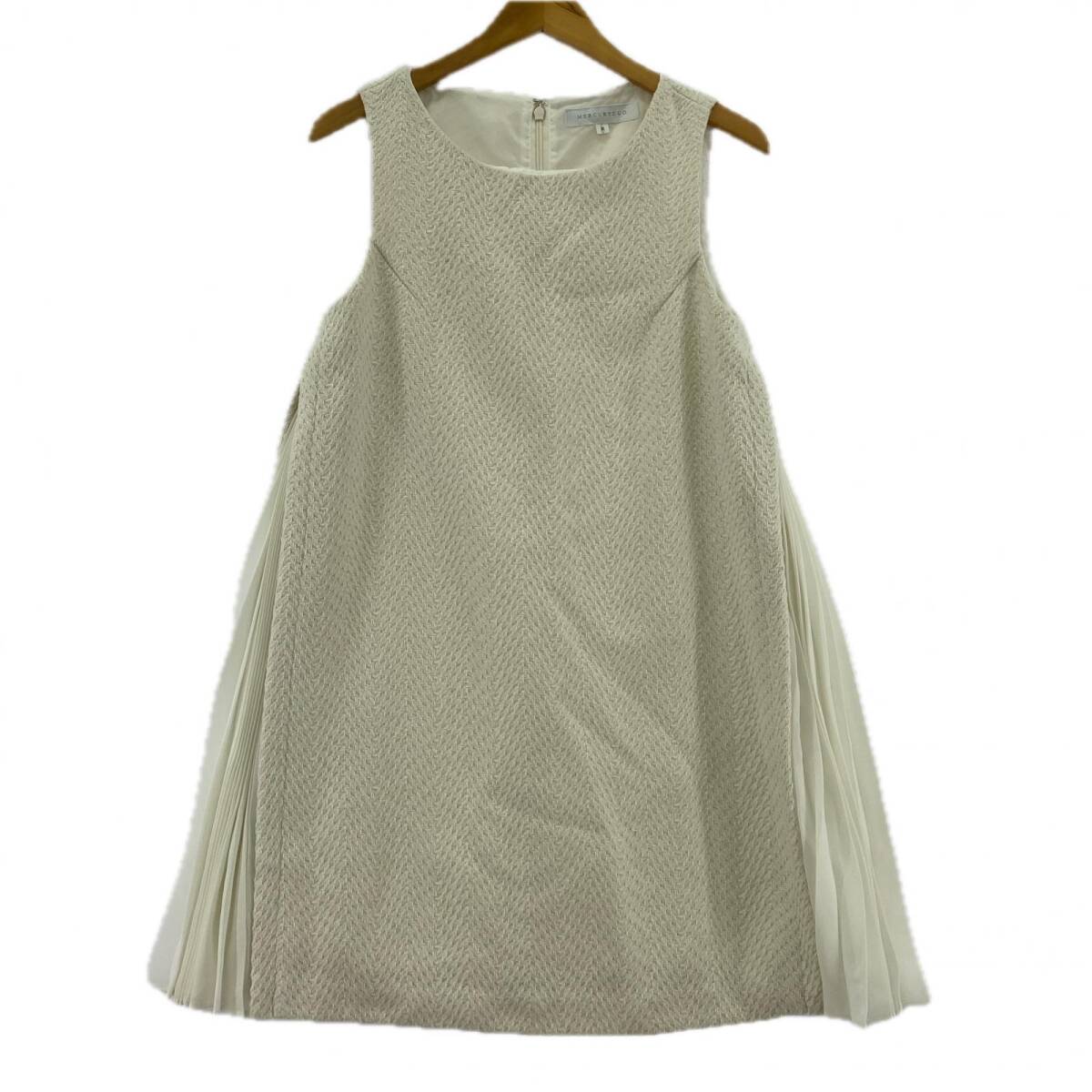 MERCURYDUO マーキュリーデュオ サイドプリーツ ノースリーブ ワンピース sizeM/オフホワイト拍卖