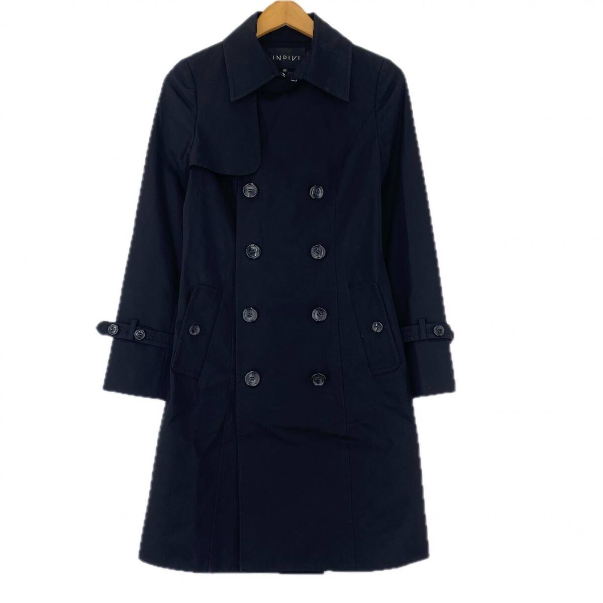 INDIVI インディヴィ トレンチ コート size05/ブラック拍卖