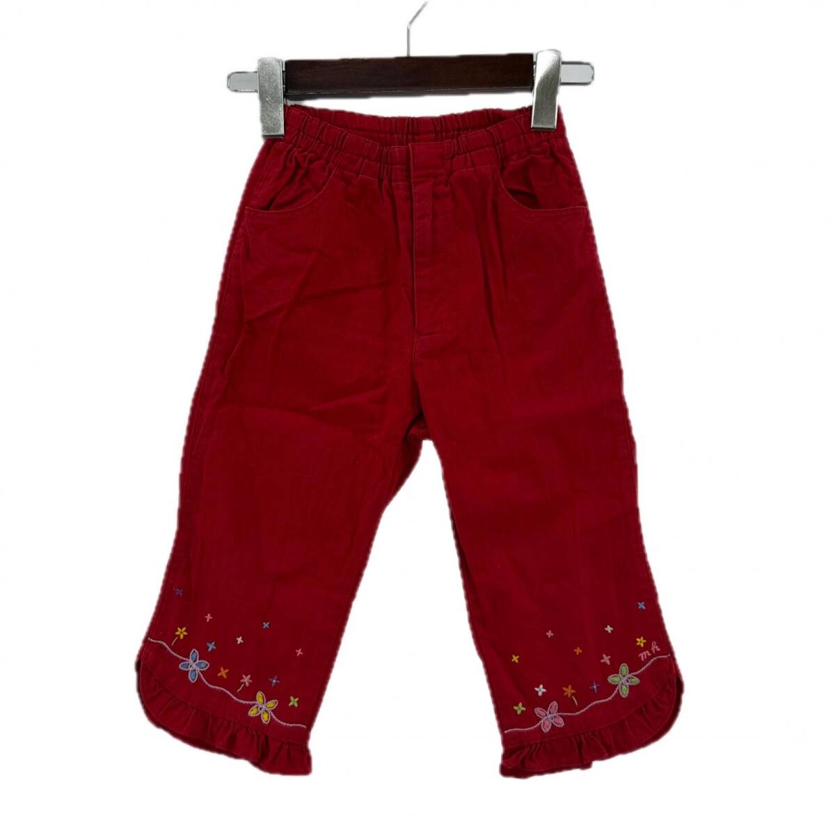 MIKI HOUSE ミキハウス 刺繍 パンツ size120/レッド ゆうパケットOK拍卖