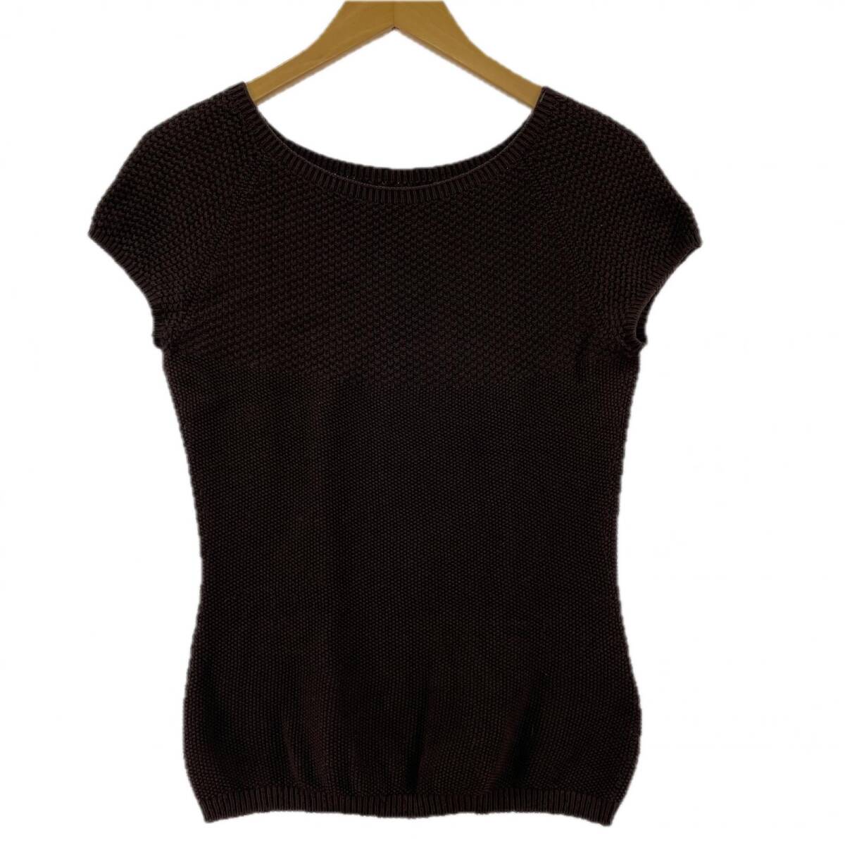 Reflect リフレクト フレンチスリーブ ニット size11/ブラウン ゆうパケットOK拍卖