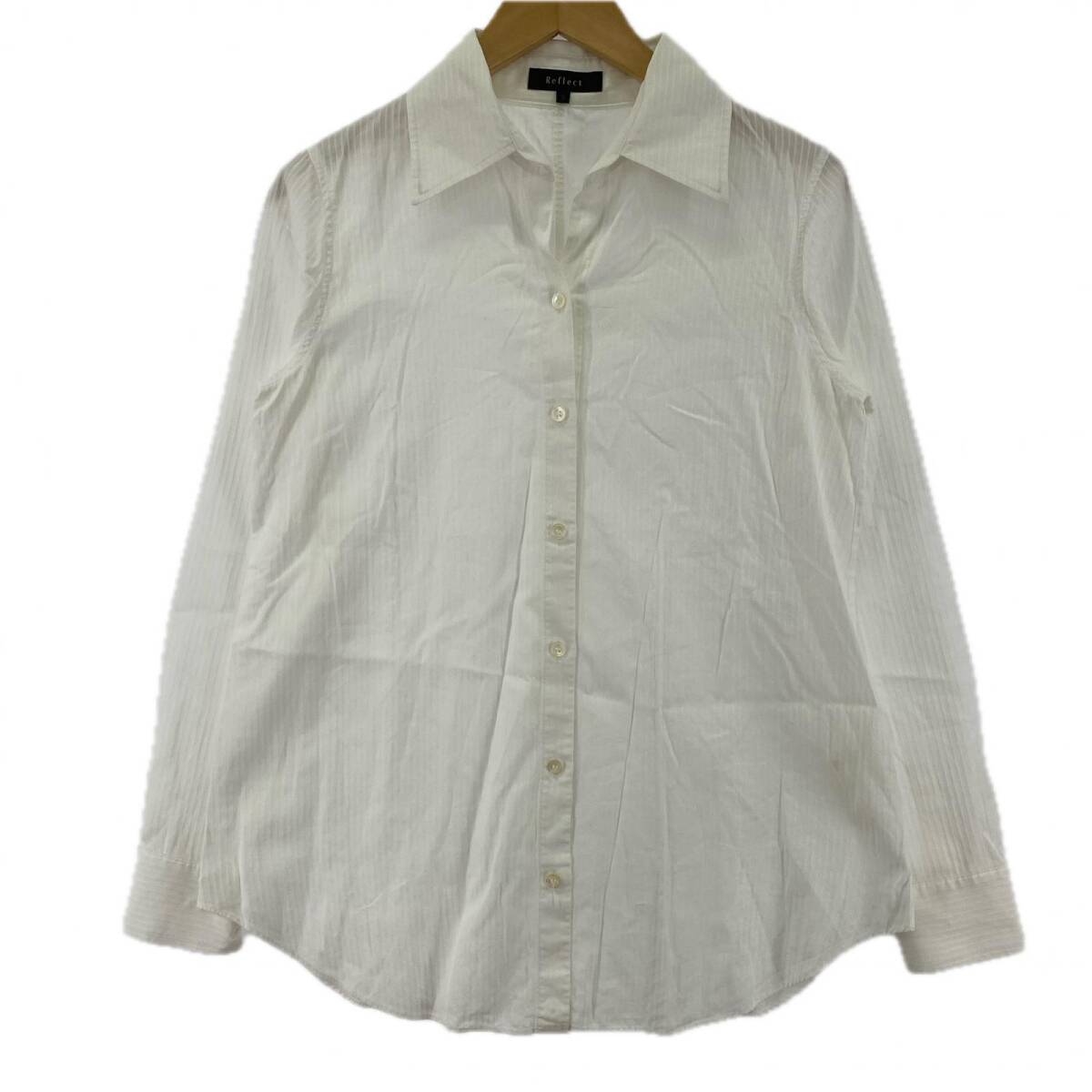 Reflect リフレクト ストライプ 長袖シャツ size9/ホワイト ゆうパケットOK拍卖