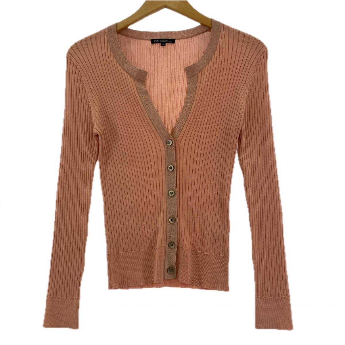 23区 Vingt-trois Arrondissements ニジュウサンク カーディガン size38/サーモンピンク ゆうパケットOK拍卖