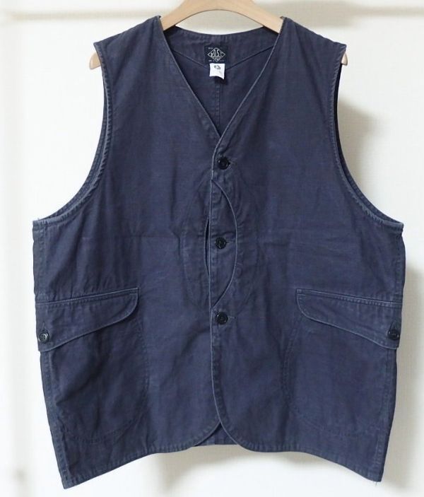 23AW POST O'ALLS OVERALLS ポスト オーバーオールズ 1512-VMN Royal Traveler vintage sateen ロイヤルトラベラー ベスト L拍卖