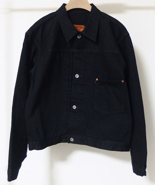 TCB jeans Late S40's Jacket BKBK S40s 大戦モデル ブラック デニム ジャケット Gジャン 40 Tバック仕様拍卖