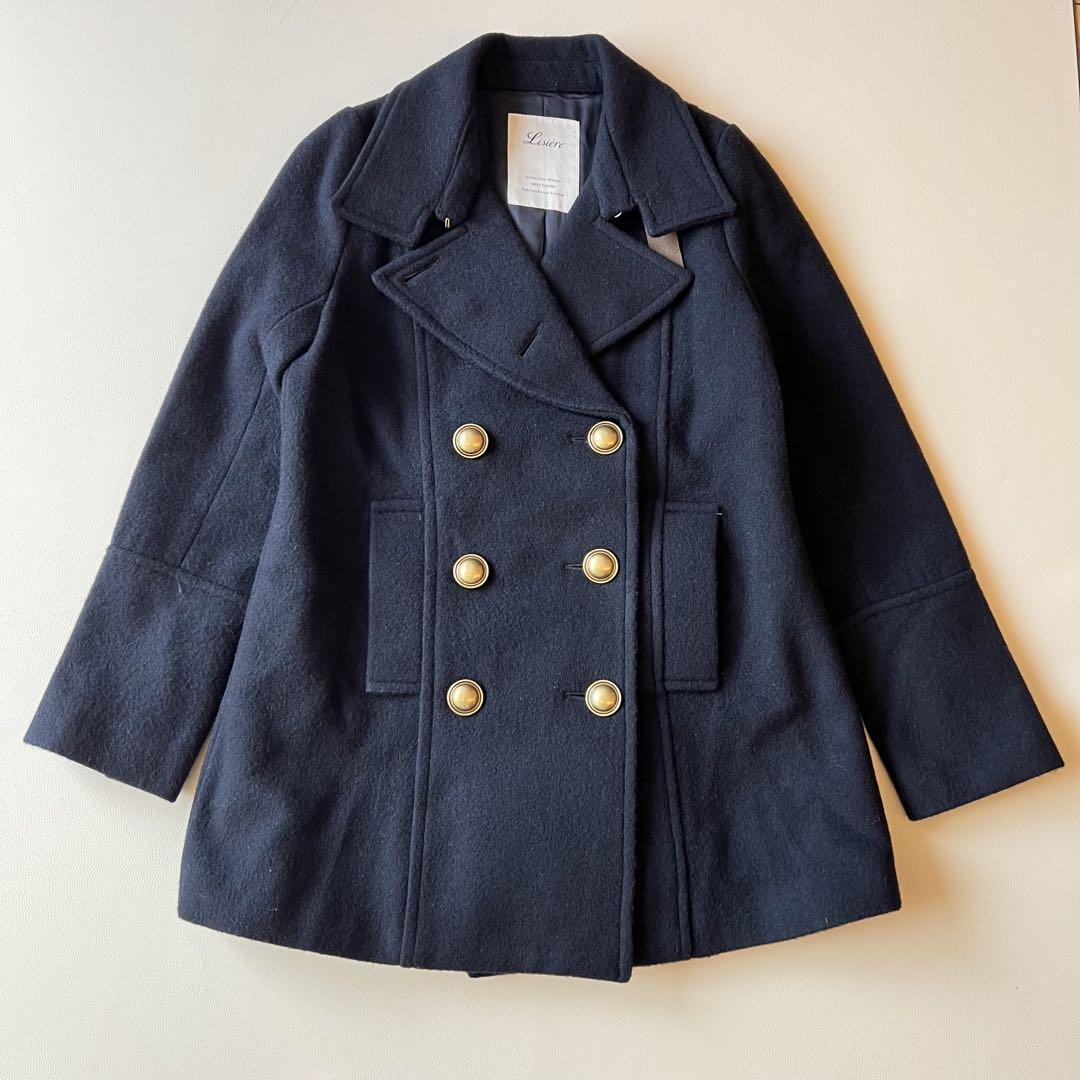 美品アパルトモン リジエール カシミヤメルトンピーコート Lisiere 36拍卖