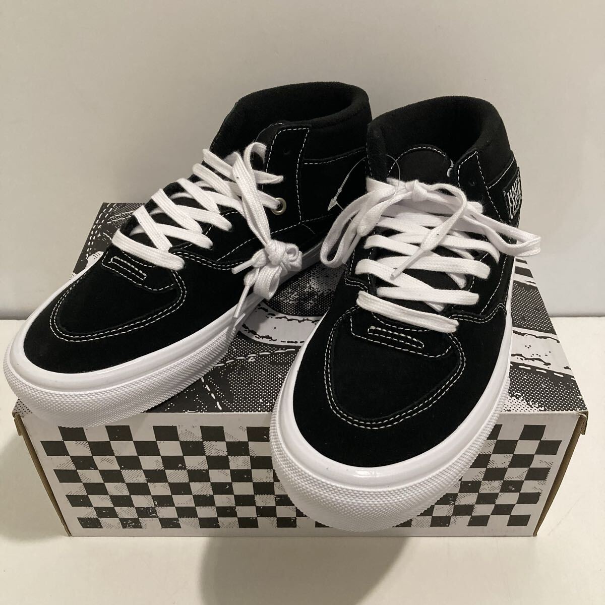 新品 VANS Skate Half Cab BLACK WHITE 26.0 cm バンズ ハーフキャブ ブラック スケートボード シューズ 靴 ブラック ホワイト VN0A5FCDY28拍卖