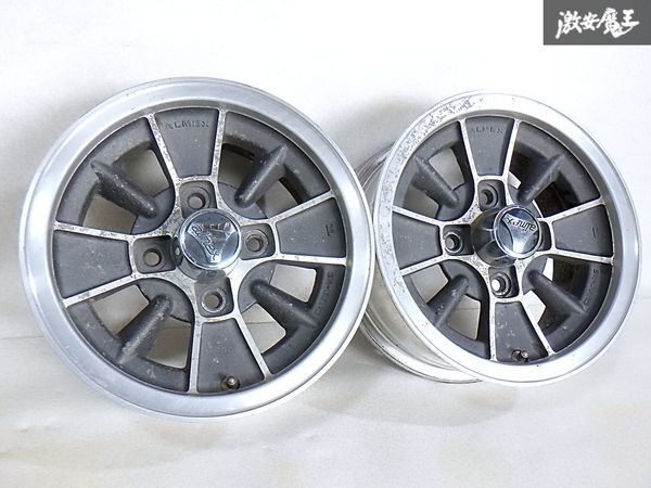 ●YOKOHAMA ヨコハマ ALMEX アルメックス 13インチ 5.5J +14 PCD114.3 4H 4穴 ホイール 2本 旧車 当時物 ハコスカ ケンメリ 即納 棚A-4拍卖