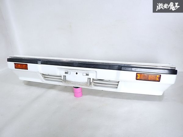 ★ホースメント付き★ 日産 純正 Y30 セドリック グロリア セドグロ ノーマル フロント バンパー 外装 ウインカー付き 白 ホワイト 即納 H拍卖