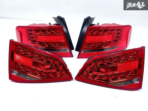 HELLA 純正 Audi アウディ A4 S4 純正 8KCDN 8K系 B8 セダン LED テールライト レンズ 左右セット 内側 外側 インナー アウター 即納 棚S-3拍卖