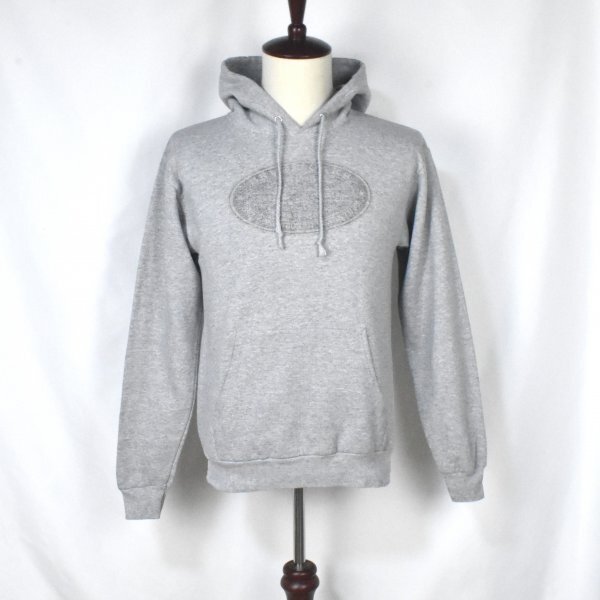 2000sUSA古着 Hanes かすれプリント スウェット パーカー sizeS 灰色 グレー ヘインズ プルオーバー 2000年代 アメリカ スーベニア拍卖