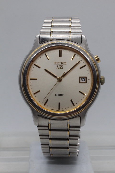 【SEIKO】AGS SPIRITZ ST.STEEL 5M22-7A40 JAPAN 中古品時計 分解掃除必要 24.12.8 拍卖