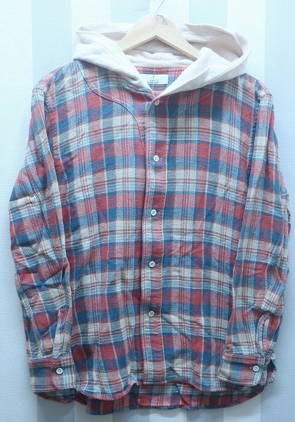 2-2389B/BLUEY SAND&SALT&SUN 長袖フーデッドチェックネルシャツ ブルーイサンドアンドソルトアンドサン拍卖