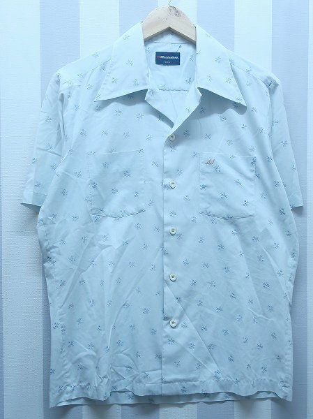 2-2341B/manhattan 半袖オープンカラーボックスシャツマンハッタン 送料200円拍卖