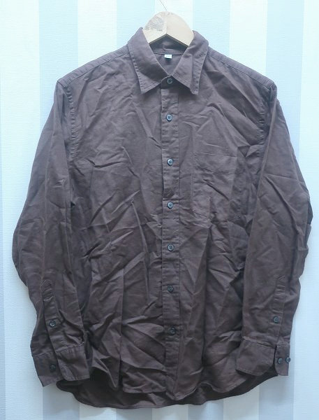 2-2408B/ユニクロ リネン混シャツ UNIQLO 送料200円 拍卖