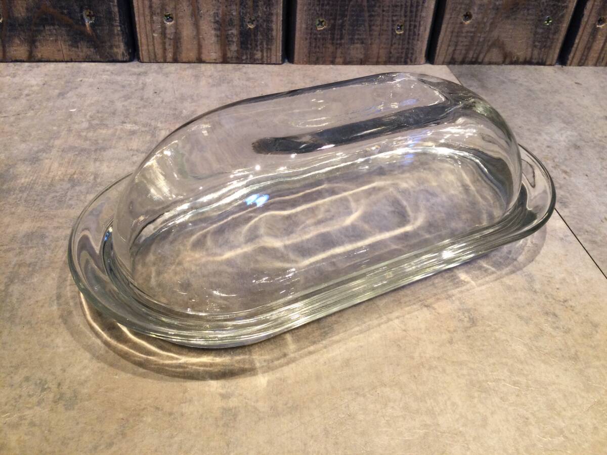 美品 アンティーク ビンテージ ガラス バターディッシュ バターケース トレイ バター容器 バター保存 バター入れ 保存容器拍卖