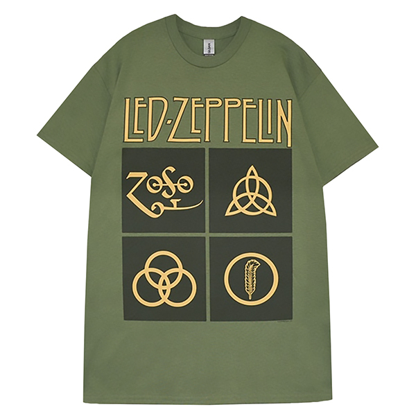 LED ZEPPELIN レッドツェッペリン Black Box Symbols Tシャツ Lサイズ オフィシャル拍卖