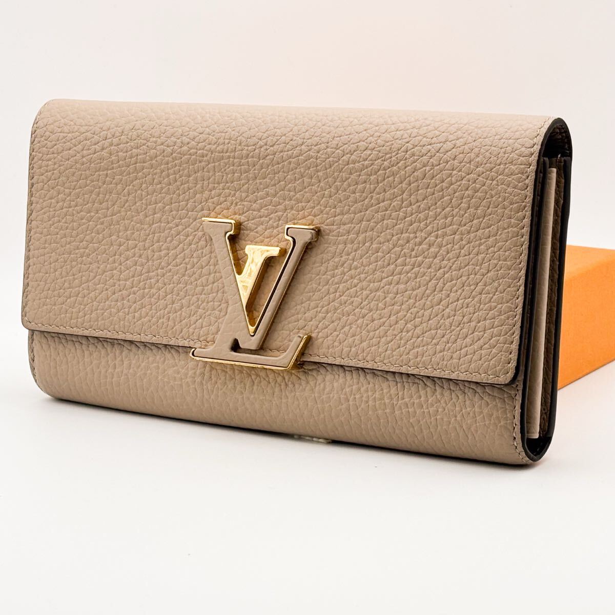 【極美品】ICタグ ルイヴィトン ポルトフォイユ カプシーヌ 長財布 ガレ拍卖