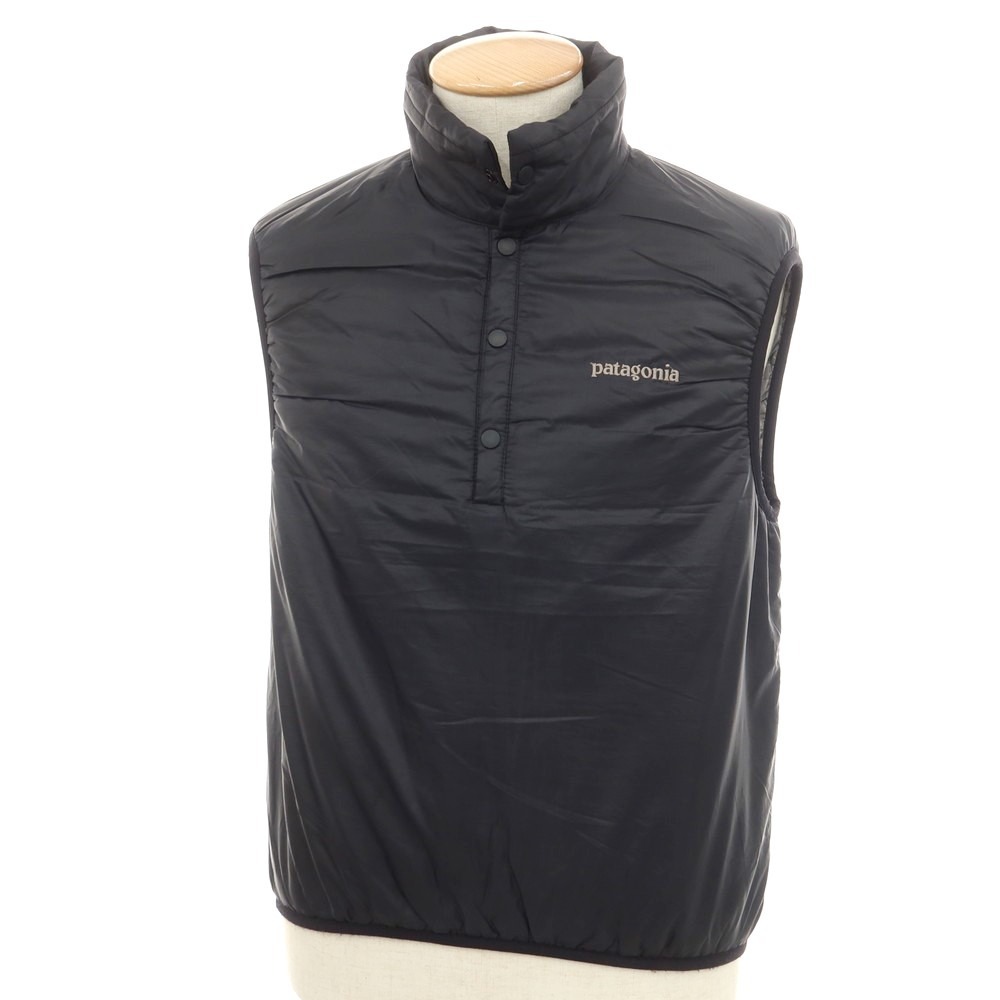 【中古】パタゴニア patagonia ポリエステル プルオーバー 中綿ベスト ブラック【XS】 DPD拍卖