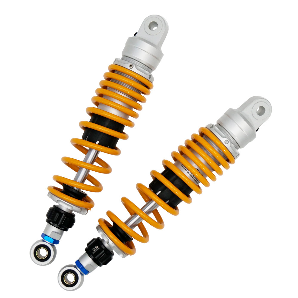 バイク 汎用 320mm リアサスペンション 左右セット イエロー スプリング リアショック リアサス 外装 カスタムパーツ モンキー 125拍卖