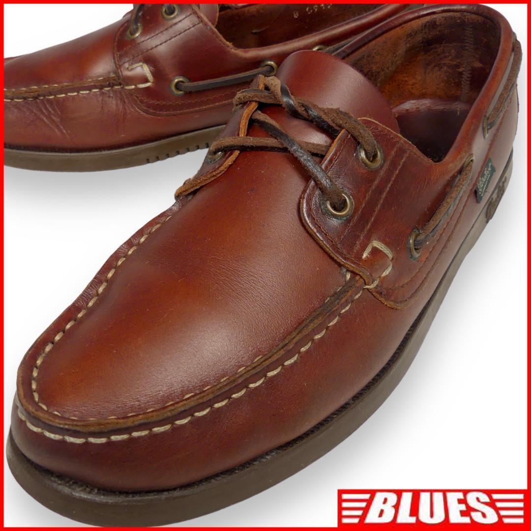 即決★スペイン製 Paraboot★26cm レザーデッキシューズ パラブーツ メンズ 8 BARTH バース 本革 スリッポン 本皮 ローファー 革靴拍卖