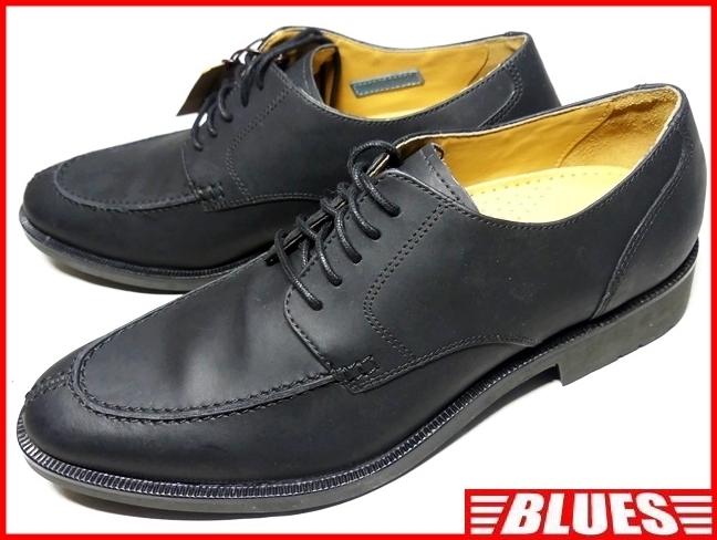 即決★COLE HAAN★26cm レザービジネスシューズ コールハーン メンズ 8 黒 ブラック 本革 レースアップ 本皮 ヒール 革靴 防水拍卖