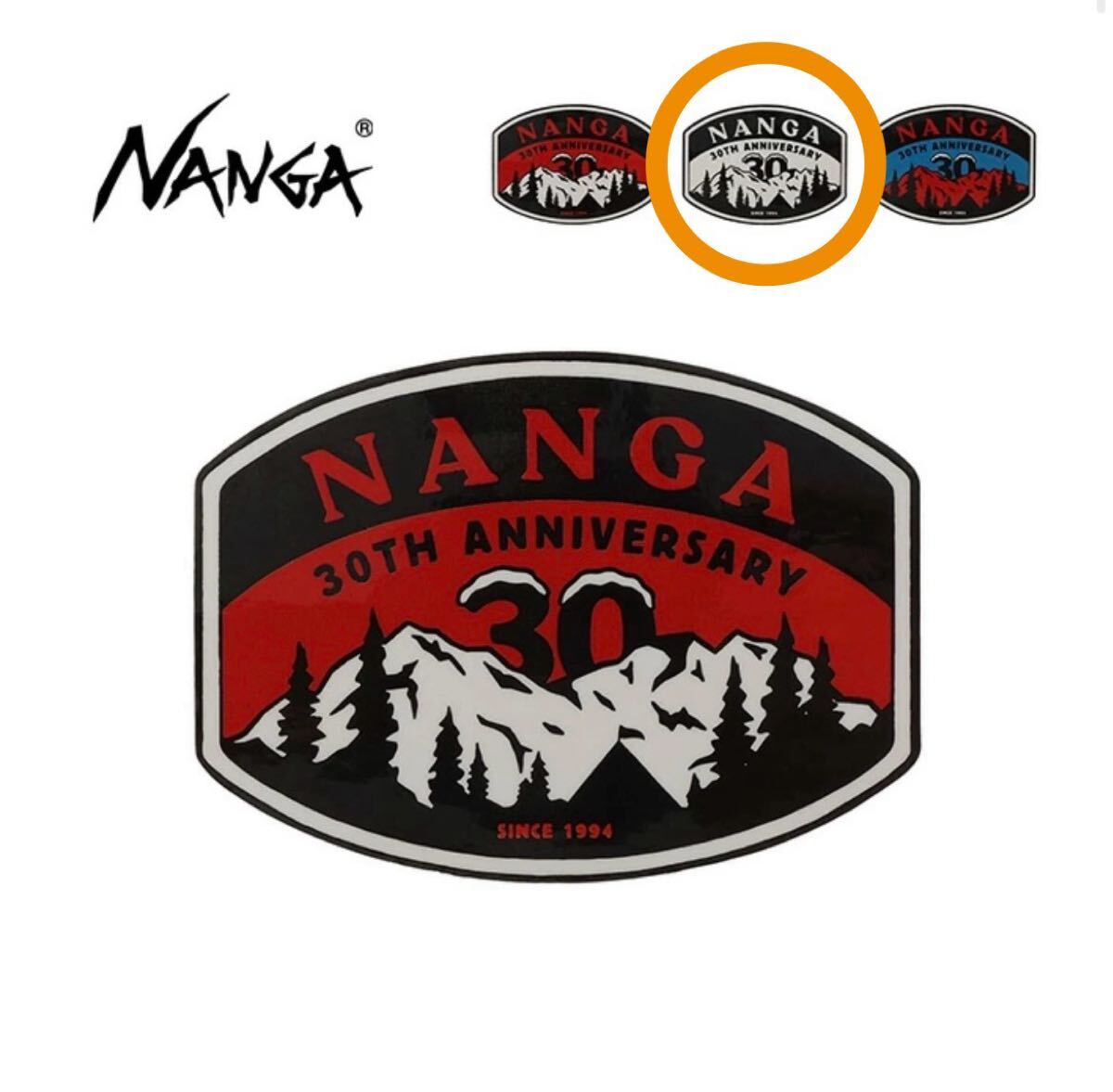 ナンガ 30thアニバーサリーステッカー NANGA 30TH ホワイト×ブラック拍卖