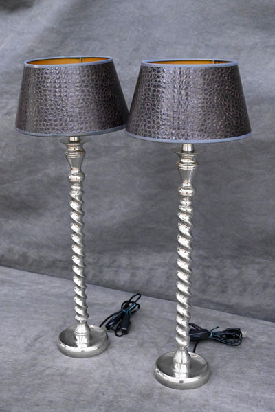 CF07 ◆2点セット ALWAYS Inc. メタル製 スタンドライト 2024年 アンティーク調 テーブルランプ 明かり ライト ベッドランプ拍卖