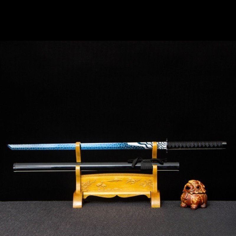 即日発送 模造刀 置物 全長:100cm 刃長:71cm 柄長:26.cm 刃幅:3.2cm 未開封 品番:ML6拍卖