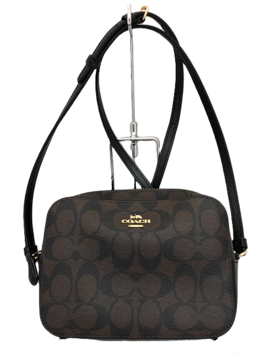 COACH コーチ ショルダーバッグ シグネチャー 91677 カメラバッグ/B8295拍卖