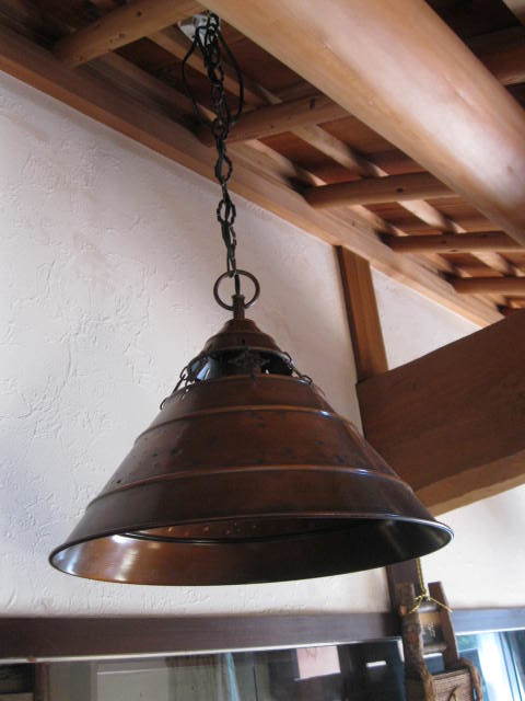 <昭和レトロ絶盤スチール激渋ペンダントライトUSED極美品A-3>拍卖