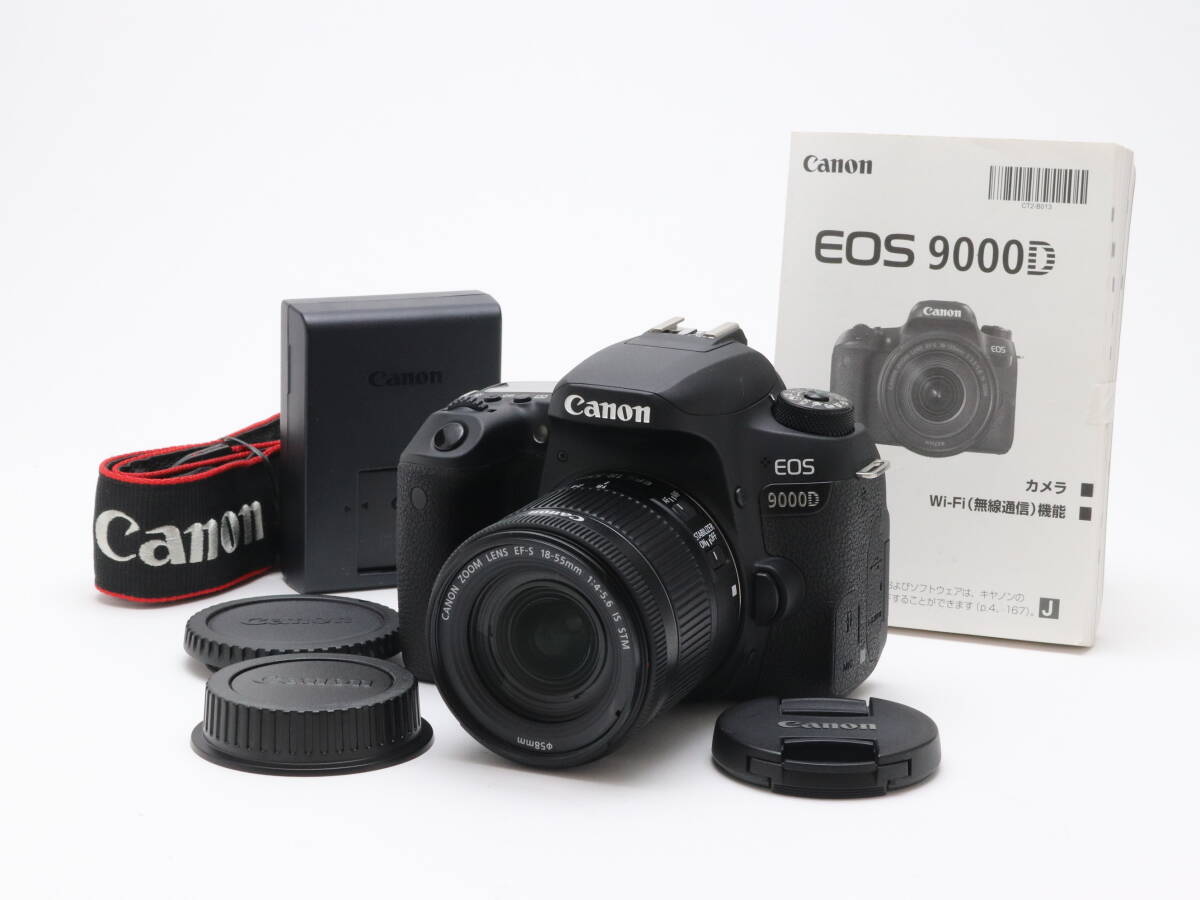 AA- (極上品) Canon キヤノン EOS 9000D EF-S 18-55mm IS STM F4-5.6 レンズキット シャッター数1508回 初期不良返品対応 99-14拍卖