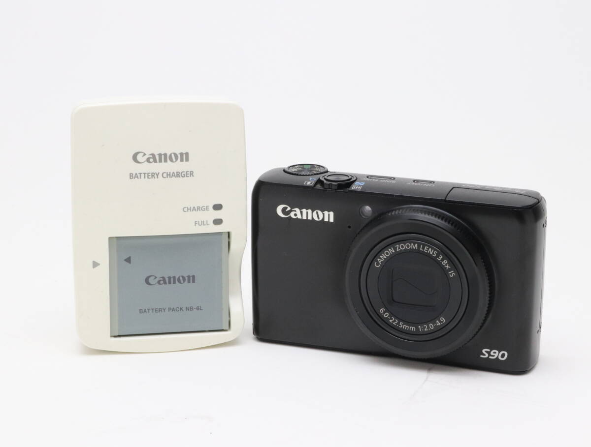 C (実用品) Canon キヤノン PowerShot S90 ブラック 初期不良返品対応 99-103拍卖