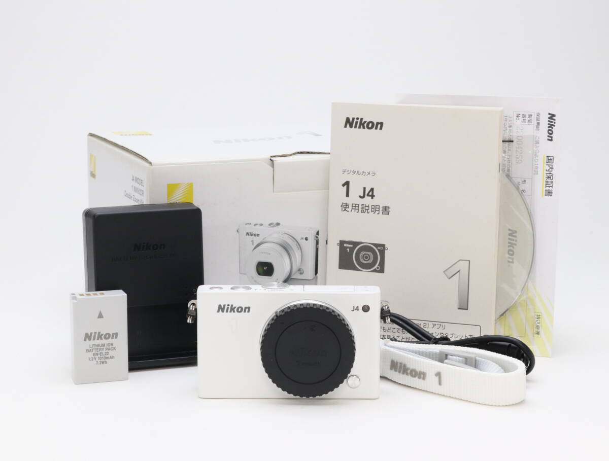 B (並品) Nikon ニコン 1 J4 ボディ ホワイト 初期不良返品対応 99-97拍卖